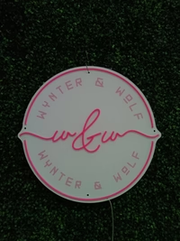 Personalised Neon Sign with White Backboard