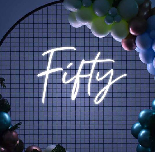 Fifty Neon Sign