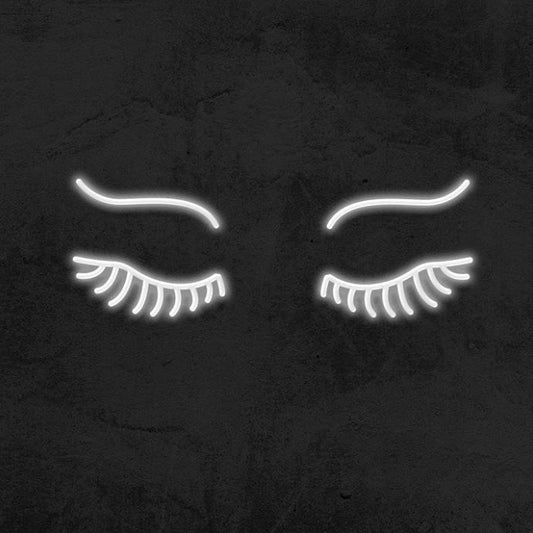 Lashes Silhouette Neon Sign