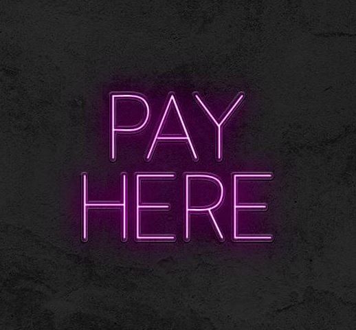 Pay Here Neon Sign